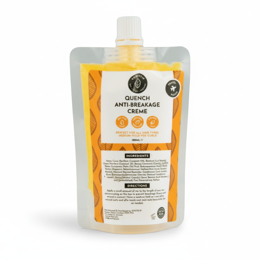 Root2Tip Quench Anti-Breakage Creme — Travel Pouch for Afro & Curly Hair
