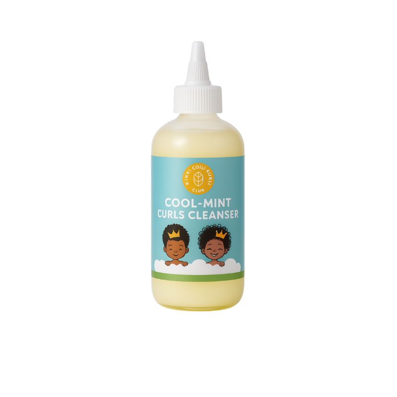 Cool Mint Curl Cleanser Kids Shampoo – Sulfate-Free, Gentle for Afro, Curly & Wavy Hair