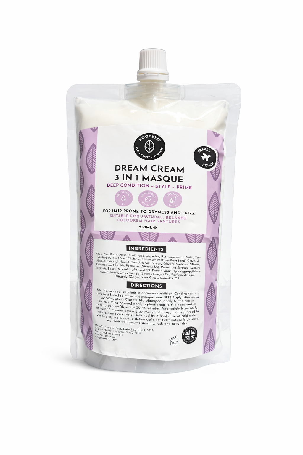 Root2Tip Dream Cream — 3-in-1 Moisture Cream, Deep Conditioner & Styling Masque for Afro Hair