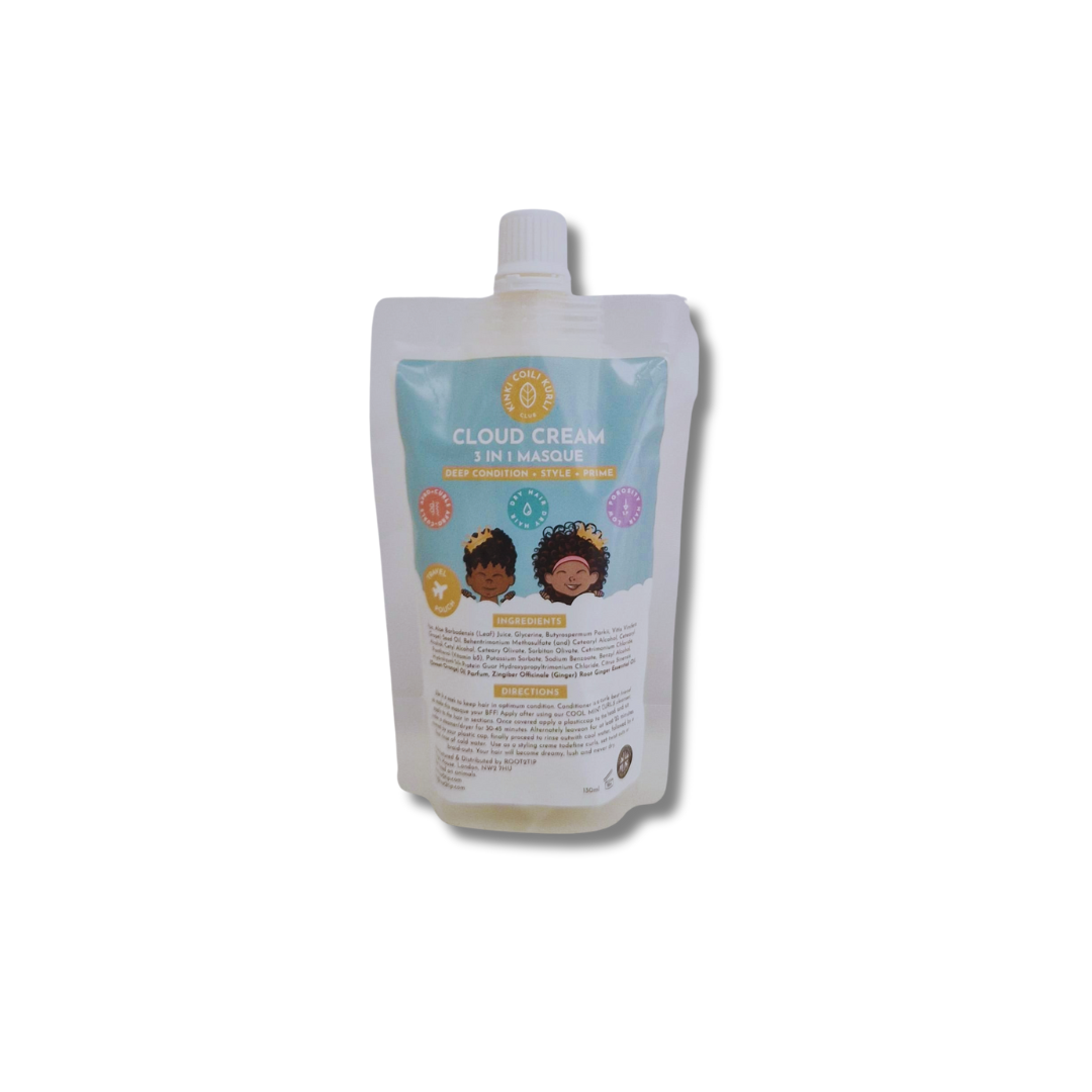Root2Tip Cloud Cream — 3-in-1 Kids Masque: Deep Condition, Style & Prime for Afro-Curly Hair