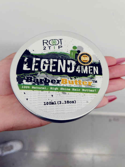 Root2Tip Barber Butter — Natural Hair & Beard Balm for Afro & Curly Hair Men