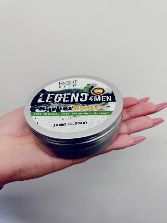 Root2Tip Barber Butter — Natural Hair & Beard Balm for Afro & Curly Hair Men