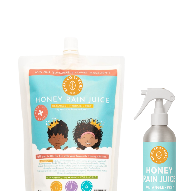 Root2Tip Honey Rain Juice Leave-In Conditioner — Forever Bottle + Eco Refill Bundle (Kids)
