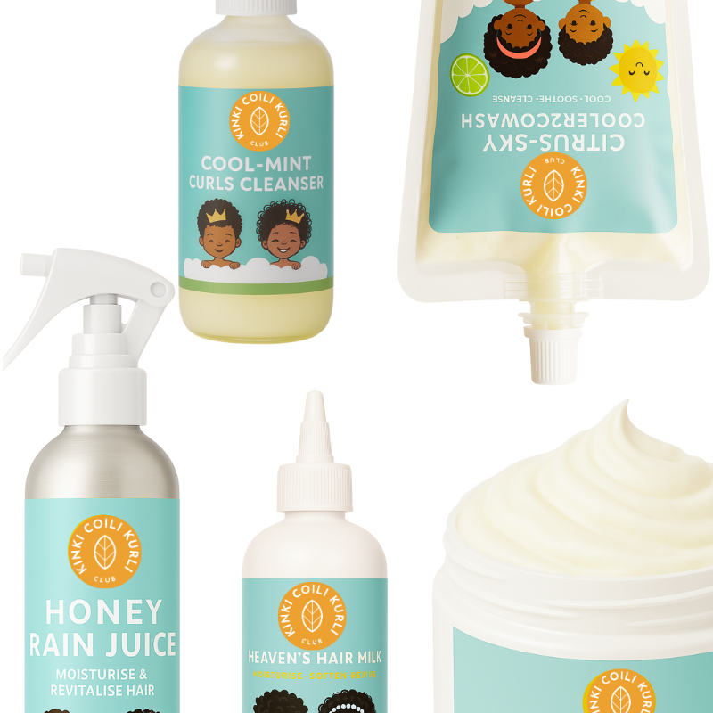 Root2Tip Afro-Curly Kids Full Wash-Day Kit — 5-Step System for Textured Kids Hair